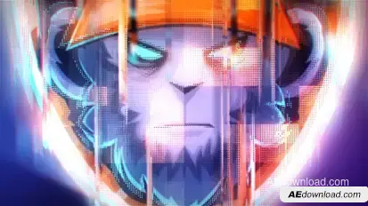 Glitch Power Logo Stings template preview