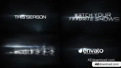 Glitch Promo 2 Titles template preview