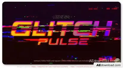 Glitch Pulse Logo Animation Logo Stings template preview