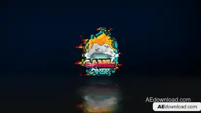 Glitch Reflection Logo Reveal Logo Stings template preview