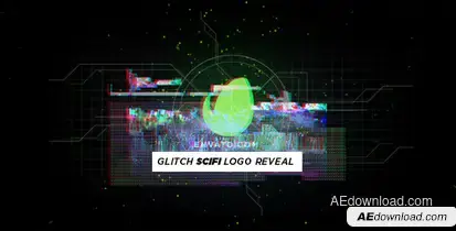 Glitch Scifi Logo Reveal Logo Stings template preview