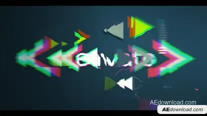 Glitch Shape Logo Logo Stings template preview