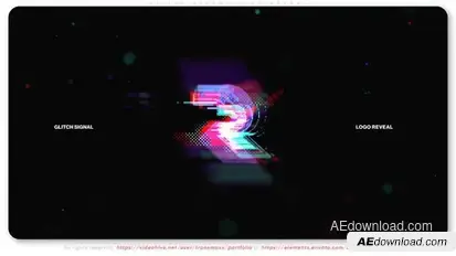 Glitch Signal Logo Reveal Logo Stings template preview