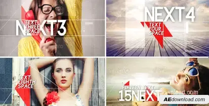 Glitch Slide Show Video Displays template preview