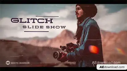Glitch Slideshow Openers template preview