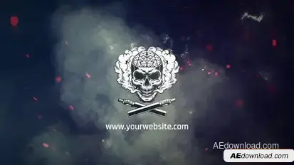 Glitch Smoky Logo Reveal Logo Stings template preview