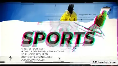 Glitch Sports Openers template preview