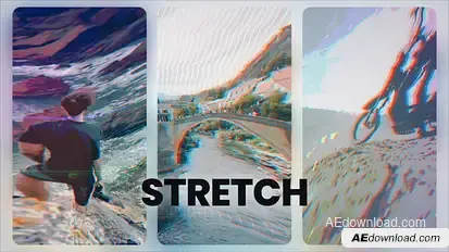 Glitch Stretch Transitions Elements template preview