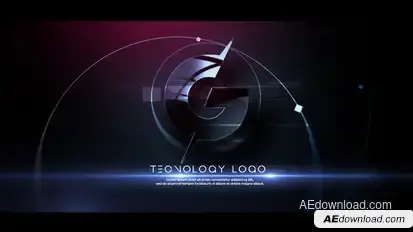 Glitch Tech Logo Logo Stings template preview
