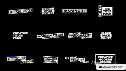Glitch Text Animation_AE Titles template preview