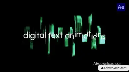 Glitch Text Animations Titles template preview