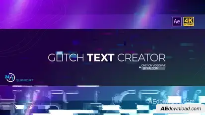 Glitch Text Creator Titles template preview