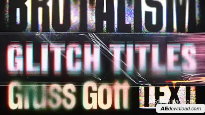Glitch Text Titles Titles template preview
