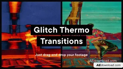 Glitch Thermo Transitions Elements template preview