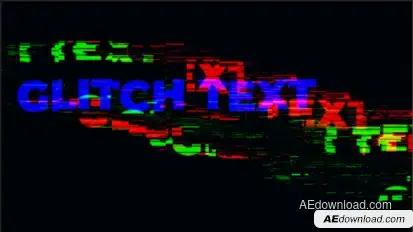 Glitch Title 4K Titles template preview
