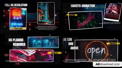Glitch Title Slideshow Product Promo template preview
