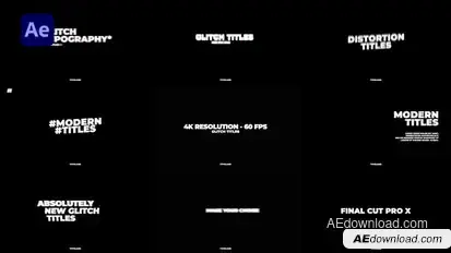 Glitch Titles Titles template preview