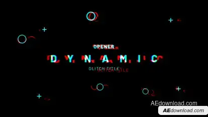 Glitch Titles Titles template preview