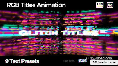 Glitch Titles Titles template preview