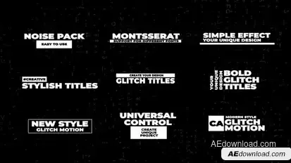Glitch Titles | AE Titles template preview