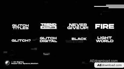 Glitch Titles _AE Titles template preview