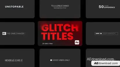 Glitch Titles For After Effects Titles template preview