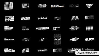 Glitch Titles Pack | AE Titles template preview