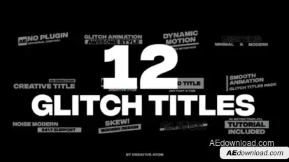 Glitch Titles v3 | AE Elements template preview
