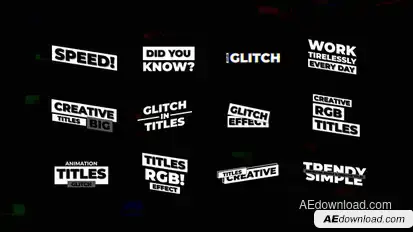 Glitch Titles V3 | After Effects Titles template preview