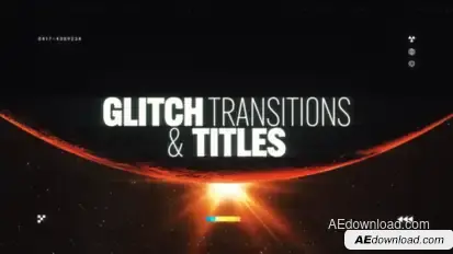 Glitch Transitions & Titles Elements template preview
