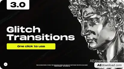 Glitch Transitions 3.0 Elements template preview