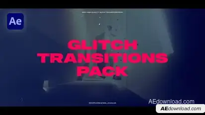 Glitch Transitions Elements template preview