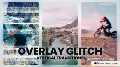 Glitch Transitions Elements template preview