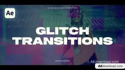 Glitch Transitions Elements template preview