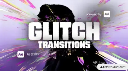 Glitch Transitions Pack: Modern Glitch Cuts for After Effects Elements template preview