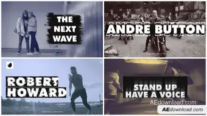 Glitch Typography Titles template preview