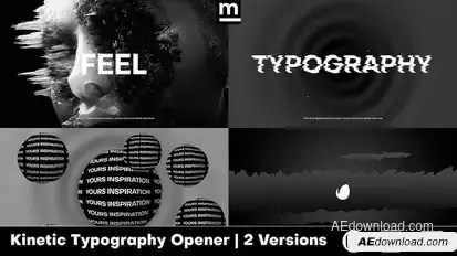 Glitch Typography Titles template preview
