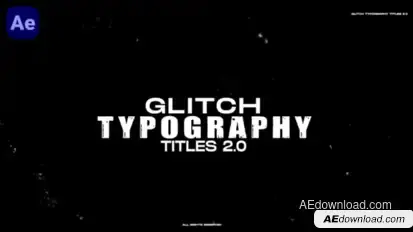 Glitch Typography Titles 2.0 Titles template preview