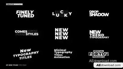 Glitch Typography Titles | AE Titles template preview