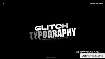 Glitch Typography Titles Titles template preview