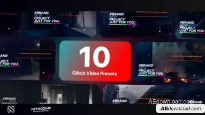 Glitch Typography Vol. 01 Titles template preview