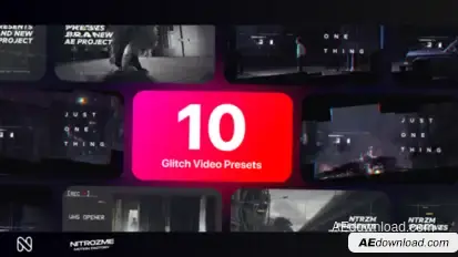 Glitch Typography Vol. 02 Titles template preview