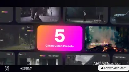 Glitch Typography Vol. 03 Titles template preview