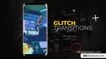Glitch Vertical Transitions | After Effects Elements template preview