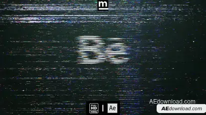 Glitch VHS Logo Logo Stings template preview