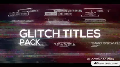 Glitch X Titles Pack Titles template preview