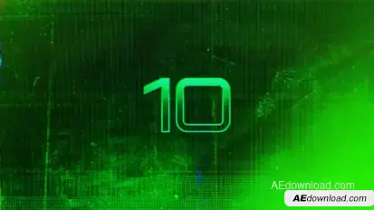 Glitched Countdown Logo Elements template preview