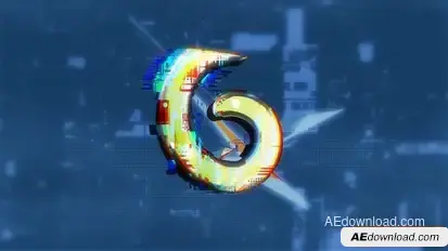 Glitching Logo Logo Stings template preview
