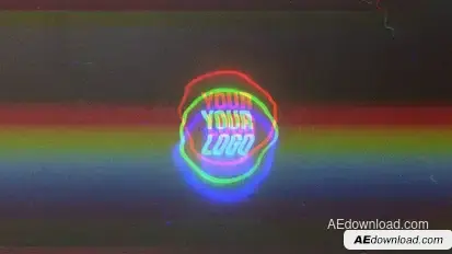 Glitchy Light Logo Logo Stings template preview