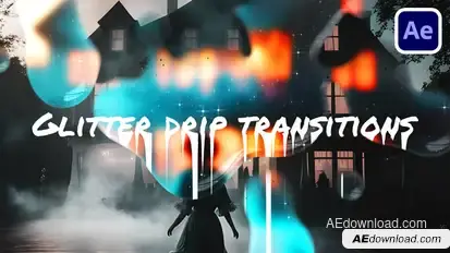 Glitter Drip Transitions Elements template preview